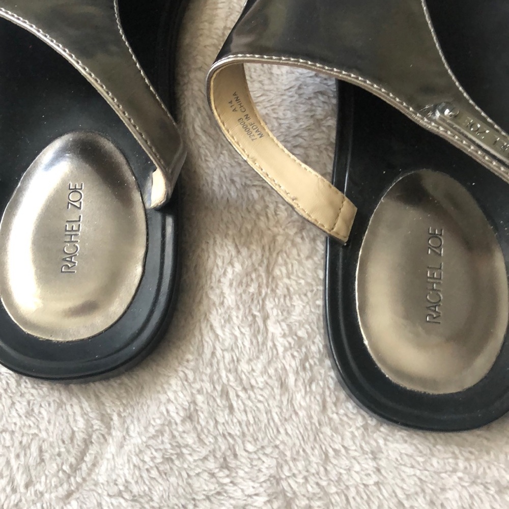 Rachel Zoe Cami Metallic Leather Sandals - Picture 4 of 4